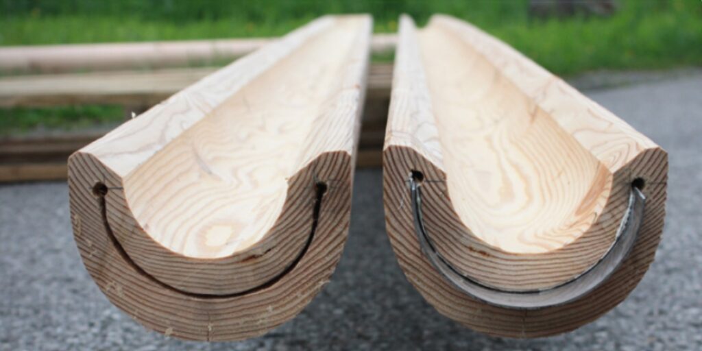 Dachrinne Stoßvorbereitung